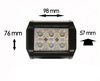 Arbeitsscheinwerfer 18W CREE Light Bar rechteckig WL5918R Flood
