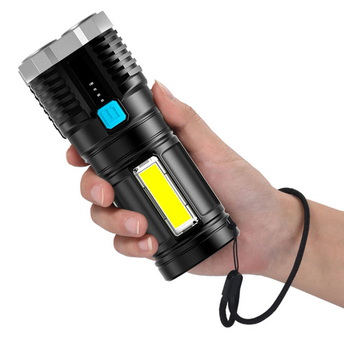 Multifunktions-Taschenlampe 4x LED + COB mit integriertem Akku | 1000lm, 4 Leuchtmodi, bis zu 8 Stunden Betriebsdauer | TL-S03