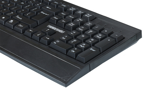 Kabelgebundene Tastatur mit integrierter Handgelenkauflage, vollständige Größe, leise, für das Büro