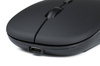 Kabellose optische Bürocomputermaus | 2,4 GHz + Bluetooth 5.2 | 800-1600 DPI | Schwarz | X1-Dual
