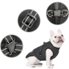 Winter Hundejacke mit Geschirr | Größe S | schwarz | PET-016S-BK
