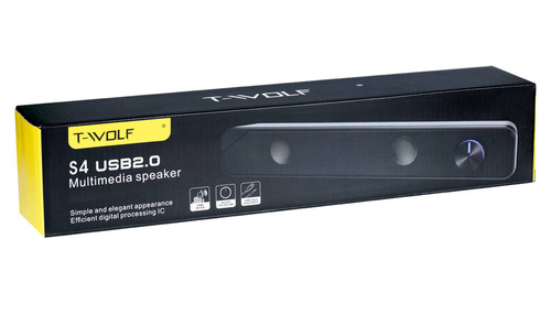 PC-Soundbar 2.0 mit LED-RGB-Beleuchtung | 6W RMS 20Hz-20kHz 4ohm | S4