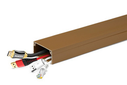 Kabelkanal mit Abdeckung für TV- und Audiokabel | 1 m, 40x20 mm | braun | ZXC-20-1M