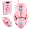Gaming-Maus | kabelgebunden, optisch, USB, LED-RGB-Beleuchtung, 1.200–6.400 DPI, 7 Tasten | rosa | G530