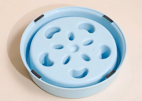 Anti-Schling-Napf für Haustiere | mit Anti-Rutsch-Pads | blau | CWP-B18-BLUE