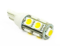 WW Auto LED Birne W5W T10 9 SMD 5050 Warmweiß