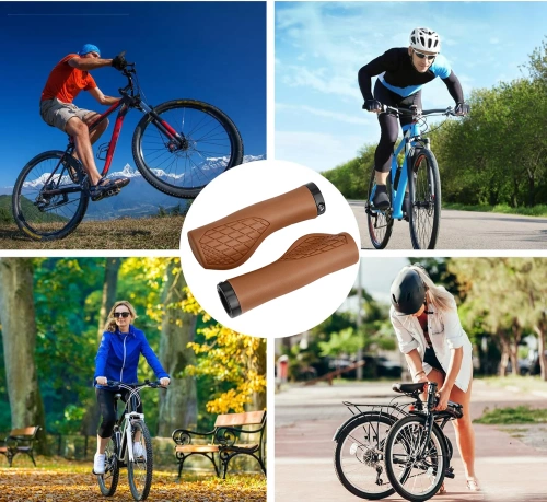 Ergonomische 22,2 mm Fahrradgriffe | Rutschfeste, stoßdämpfende und komfortable Lenkergriffe | FD187-BR