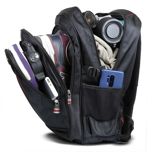 Universaler, robuster Rucksack mit Laptopfach | 30l, 3 Fächer, ballistisches Nylon 1680D | schwarz | BR11