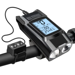3-in-1 Multifunktions-Fahrradlicht – 800 lm | Fahrradlicht mit Hupe und Zähler | BK-H1920