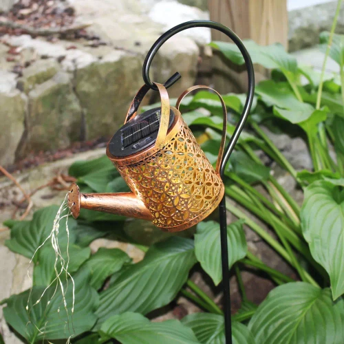 Solar-Gartenlampe LED Gießkanne | 95 cm, 600 mAh | FLD-17-W