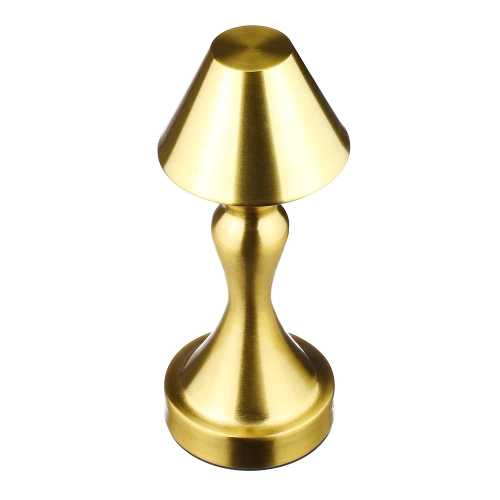 Tischlampe mit eingebautem Akku | Nachtlicht mit drei Leuchtfarben | Stimmungsvolle Lampe für Hotel, Restaurant | HJA12-A-GOLD