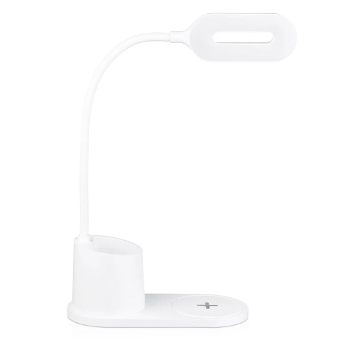 Schreibtischlampe mit LED und induktiver Ladefunktion | weiß | WD-T03-WHITE