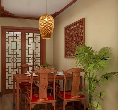 Handgefertigte Hängelampe aus Bambus | BOHO | Chinesischer Kronleuchter