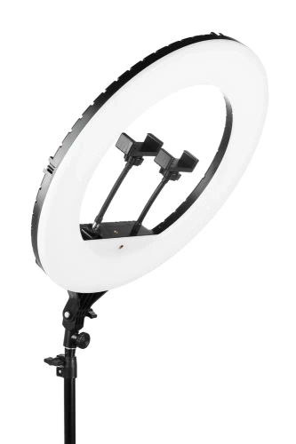 Starker LED-Ringlicht mit stufenloser Farb- und Helligkeitsregelung, 195 cm Stativ | 3 Handyhalter, Tasche | YQ-480B