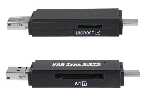 Speicherkartenleser SD, microSD | USB, micro USB, USB Typ C | USB OTG | CR-023