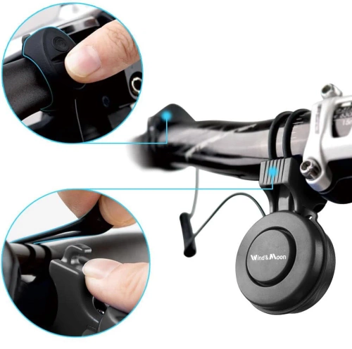 TWB-105 Elektrische Fahrradklingel USB 120 dB | Türklingel mit eingebautem Akku | 4 Klangmodi