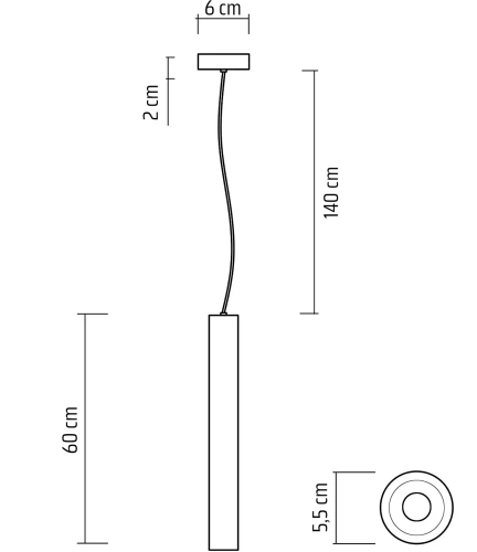 Weiße Pendelleuchte | Moderne Deckenleuchte | Dekorative Beleuchtung | CTD-L60CM-WHITE
