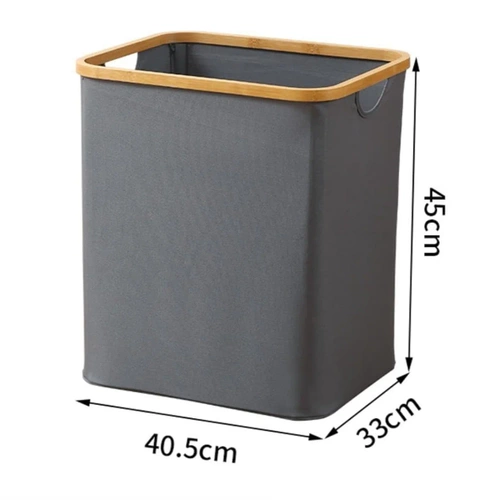 Wäschekorb | faltbar, Stoff, als Spielzeugbox oder Zubehör-Organizer nutzbar | grau | OCF-405-GREY