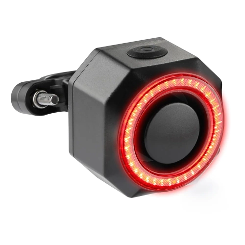 Intelligentes Fahrradrücklicht mit Alarm | 4-in-1 LED-Fahrradalarm | Bremslicht mit Hupe 110 dB | BBL-A6