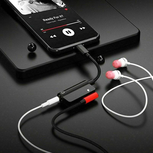 Audio-Adapter | Lightning auf Lightning und 3,5 mm Klinke, 2-in-1, kompatibel mit iPhone | UA-001