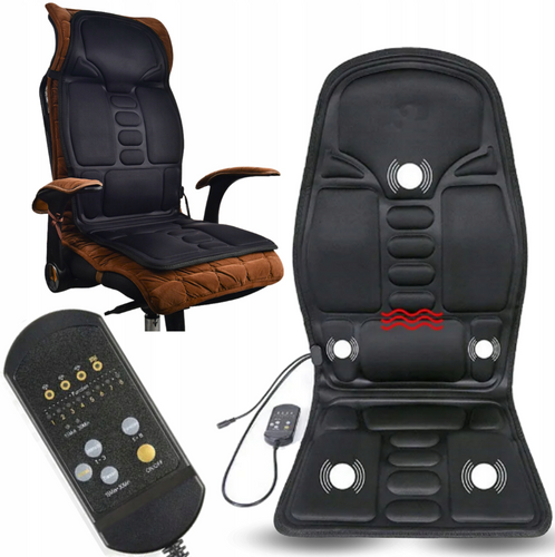 Massageauflage | universell, Heizfunktion, für Auto geeignet | schwarz | DZC-011-BLACK