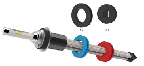 LED-Scheinwerferlampe H3 R4 | 80 W 9.600 lm LUMILED LUXEON 12 V–24 V | 2 Stück