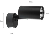 Wandleuchte, Wandleuchte, Spot, beweglicher LED-Strahler | 10W, schwarz | DL-802