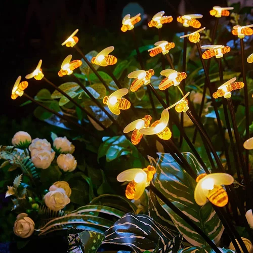 Solar-Gartenleuchte LED-Bienen | 73cm, 600mAh | FLD-02-W