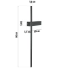 Moderne Wandleuchte 60cm 10W | Schwarze Wandlampe | LED-Lampe mit einer Farbtemperatur von 4000K | YG-W003