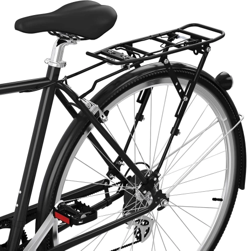 Fahrrad-Gepäckträger hinten mit Federklappe | Aluminium, verstellbar, bis 27 kg Tragkraft | BIK-ZJ667