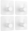 Weißer Haken für Kleidung, Geschirrtücher, Handtücher | Selbstklebende Halterung für Küchenzubehör | BXG-4PCS-WHITE