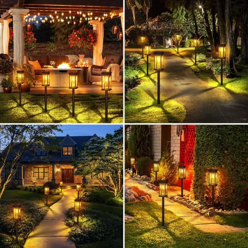 2x Solar-Gartenlampe LED | Elegante Säule 60 cm | HK-115A