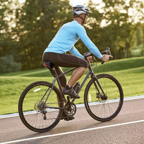 Belüfteter Fahrradsattel | Anti-Schock-Konstruktion | Reflektoren | JC-011-SCHWARZ