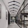 Modern Lineare LED Hängelampe 20W, Aluminium Pendelleuchte | Höhenverstellbar | 120 x 7 cm