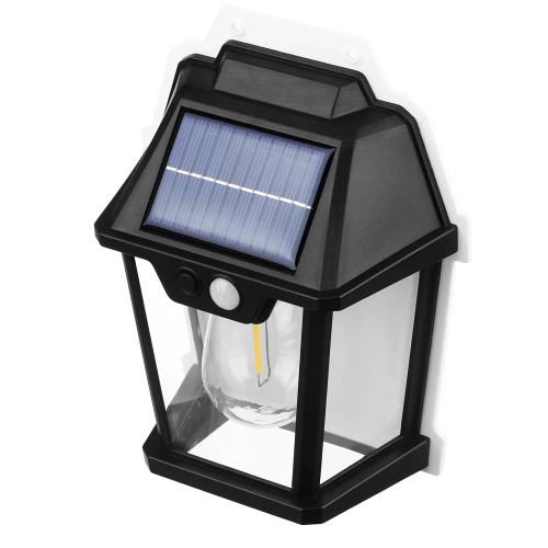 Solar-Wandleuchte LED | Solarlampe mit Dämmerungs- und Bewegungssensor | Solar-Außenbeleuchtung | TG-TY13502