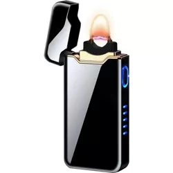 Plasma-Feuerzeug | Elektrisch, USB-aufladbar | schwarz | JL-818-BLACK