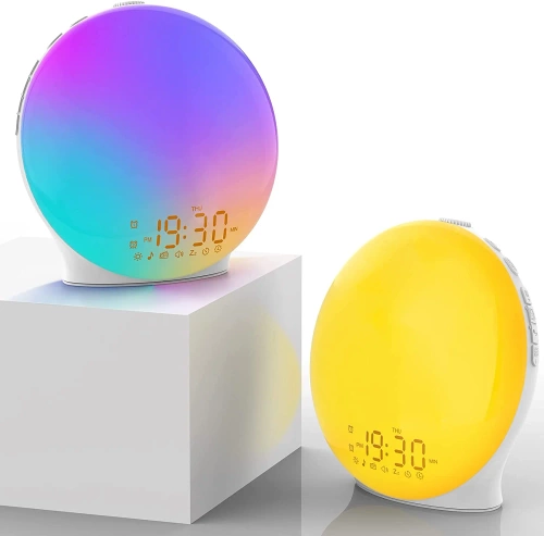 Wecker mit LED-Licht | Nachtlicht mit Sonnenaufgangssimulation | WRSL22