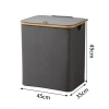 Wäschekorb | Faltbarer Wäschesammler | Stoffspielzeugbehälter | Accessoire-Organizer | OCF-450-GREY