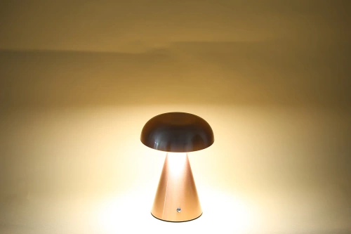 Tischlampe mit eingebautem Akku | Nachtlicht mit drei Leuchtfarben | Stimmungslampe für Hotel, Restaurant | HJA24-GOLD