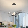LED-Hängeleuchte 60W | Stilvolle Mond-3D-Lampe | RLT-50CM-60W-B