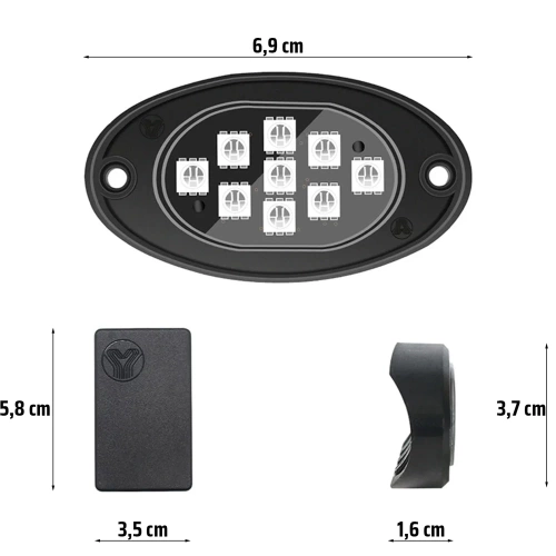 LED-Unterbodenbeleuchtung | RGB | 12 Stück