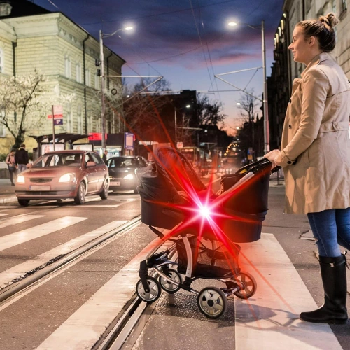 Kompakte LED Fahrradbeleuchtung vorne + hinten | LED-Fahrradlicht-Set, 3 Modi | BK-L319