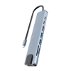 USB-C Hub mit 2x USB-A + 2x USB-C + SD + TF + HDMI + LAN | Adapter, Typ C 8-in-1 Splitter | HUB