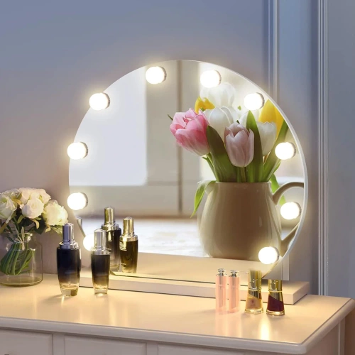 Spiegelleuchten für Schminktisch, Make-up | 10 Stück, 3 Lichtfarben, Helligkeitsregelung, 2m USB-Kabel | HZJ-V10
