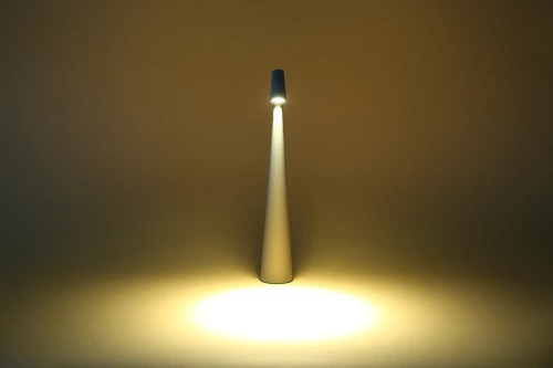 Tischlampe 33,5 cm | Kabellose Nachttischlampe mit eingebautem Akku | Lampe mit Touch-Steuerung | HMS-355-GREY