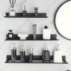 Schwarzes Duschregal 50cm | Hängeregal | BDS-L50CM-B | Metallregal für das Badezimmer