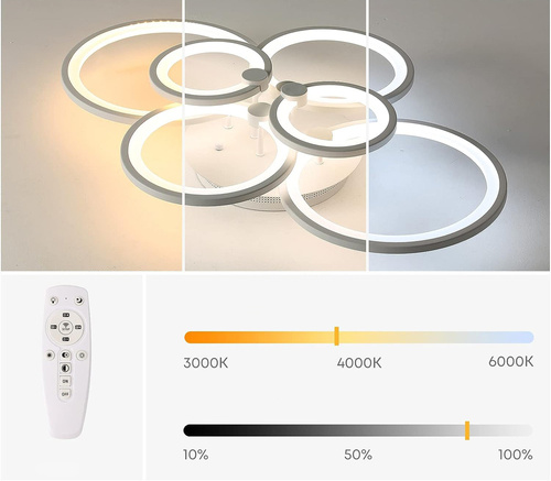 Mehrfachfunktionale moderne Pendelleuchte | LED | Schwarz | RLG-C72W-W