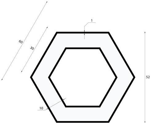 LED-Hängeleuchte 36W | Sechseck | Aluminium | Blendfreie CCD | Φ60x6 | LPL-002