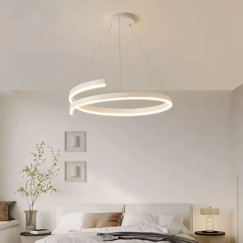 Moderne Pendelleuchte 50 cm | Spiral LED Lampe 50W | RLO-50CM-50W-W