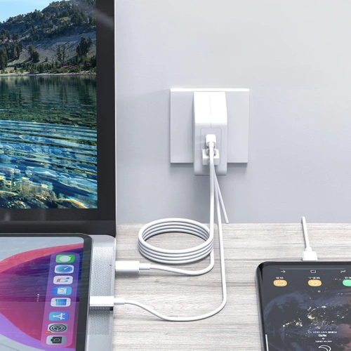 Ladegerät | 65 W, mit USB-C-Anschlüssen und USB 3.0-Anschluss | GaN